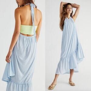 Free People X Fp‎ Beach Women's light Blue Coral Convertible Dress Size Small